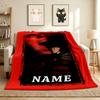 Custom Name Nightmare House Flannel Blanket Throw Blanket Soft Warm Sofa Bed home Decor Unique Gift