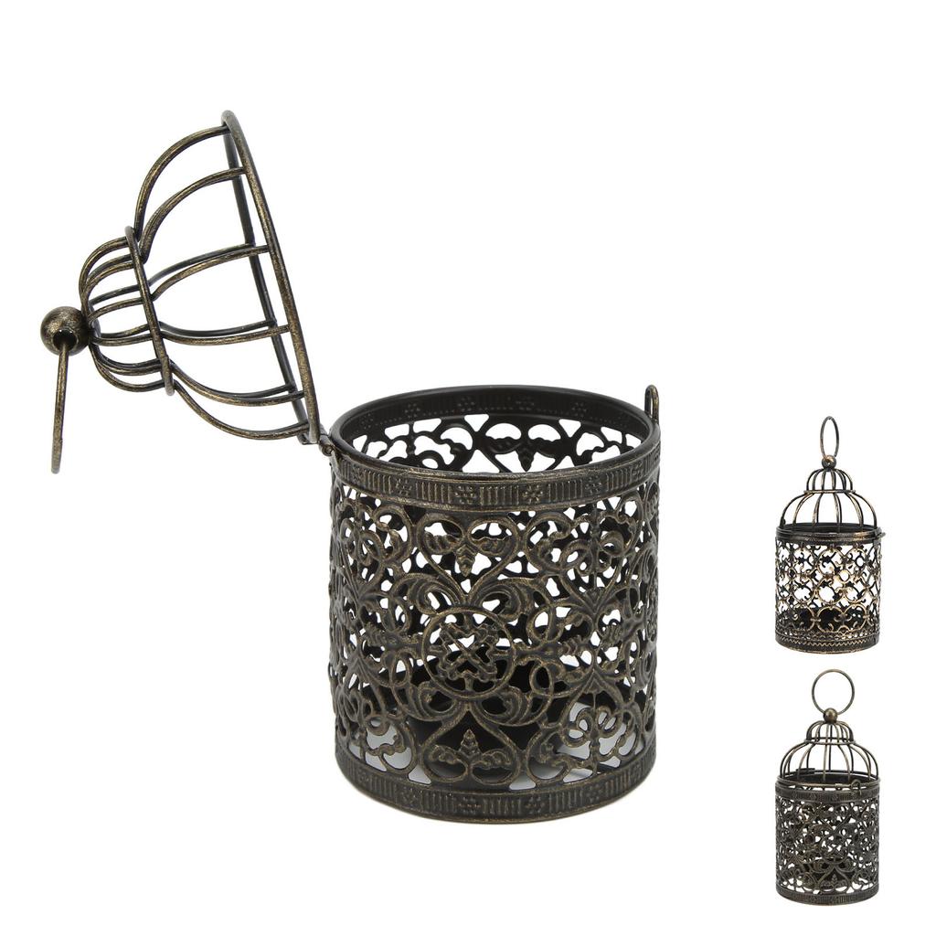 Eisen Kerzenständer Europäischer Retro Eisen Rostschutz Eleganter Stil Vintage Kerzenhalter für Outdo