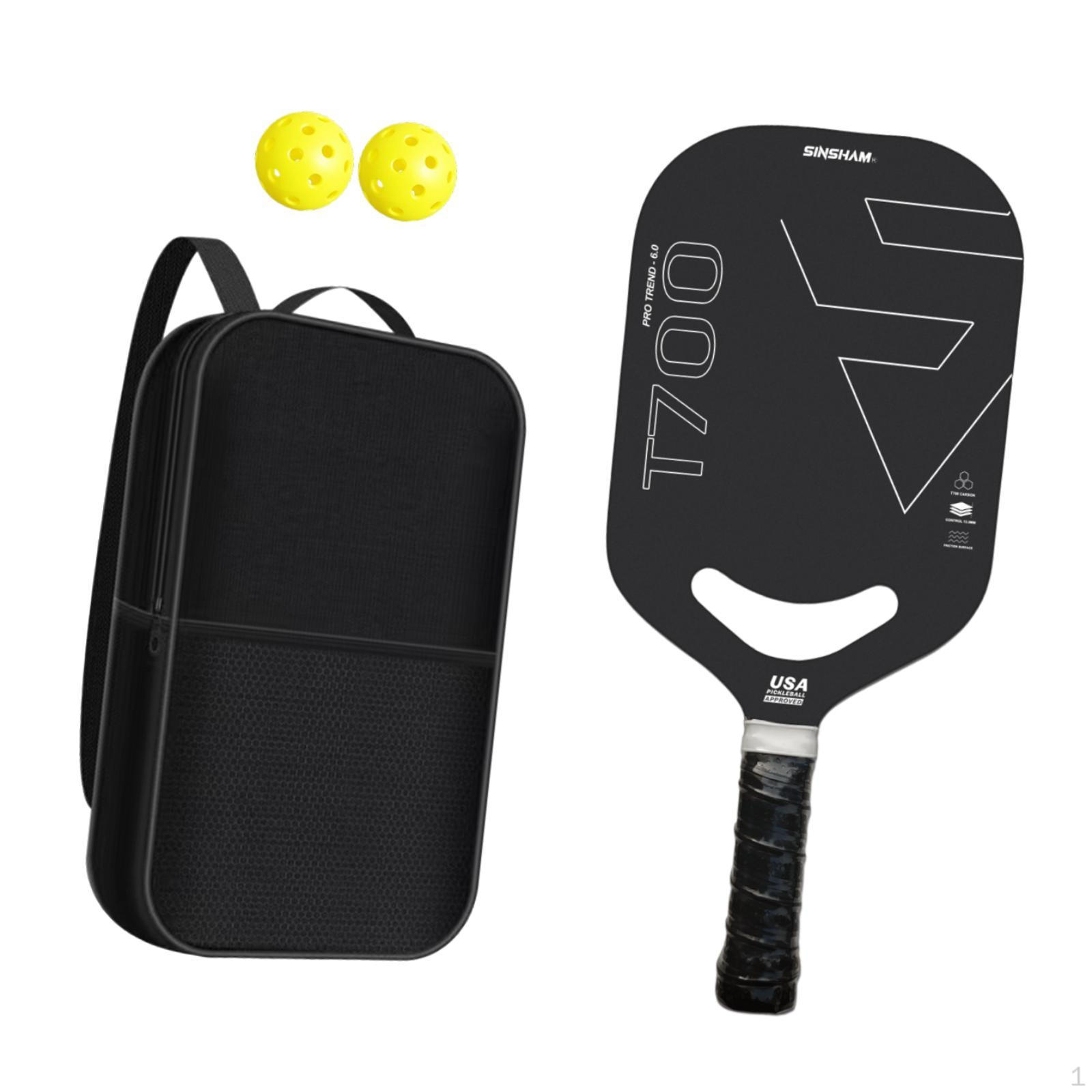

Carbon Fiber Pickleball Paddle Racket Practice Lightweight 13.5 mm Thick