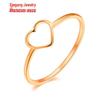 Women's Stainless Steel Love Heart Hollow Ring - Non-Fading Titanium Steel Couple Bands