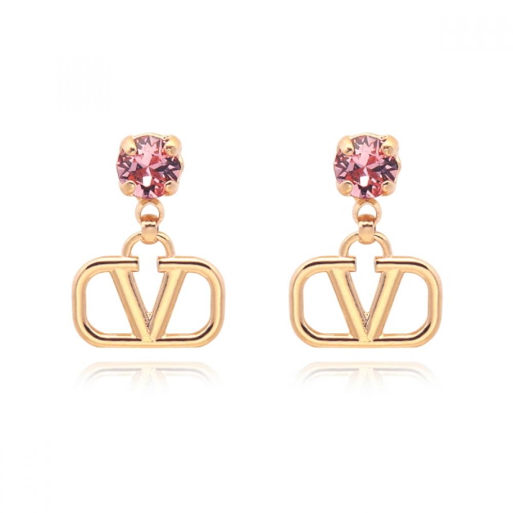 

Valentino GaraVani V Logo Crystal Drop Earrings J0h29 Ycw 0V3 6W2J0H29 YCW 0V3