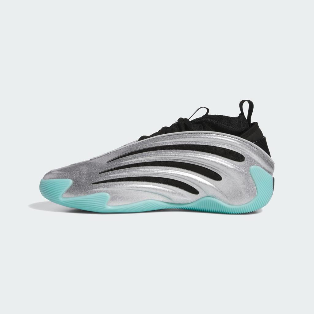 adidas Harden Volume 9 JS1028 Unisex Performance Sportovní Obuv Stříbrná Metalická / Jádrová Černá / Zářivě Aqua