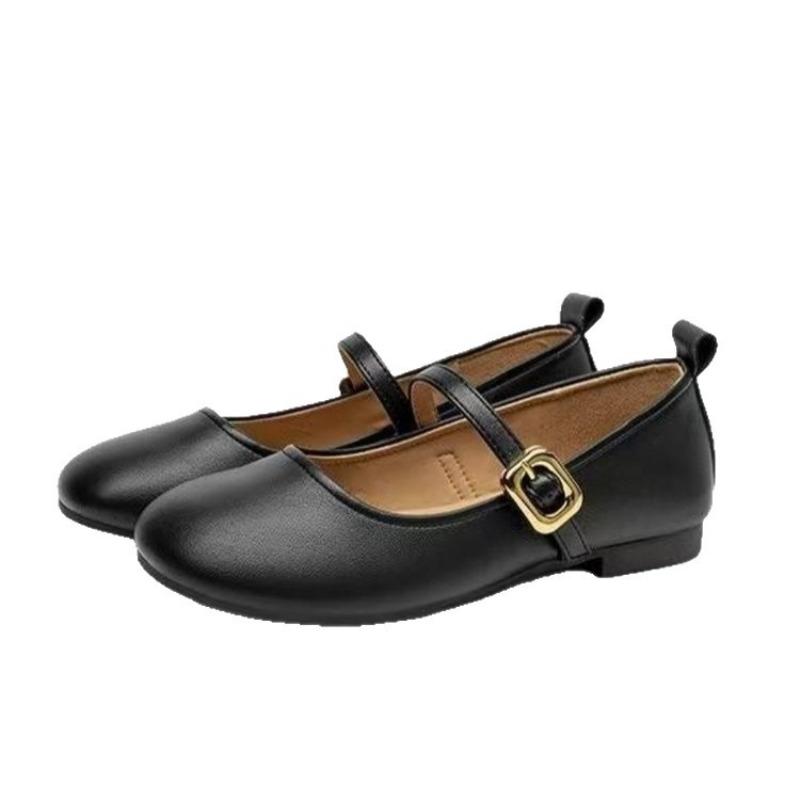 With Skirt Single Shoes Women's New Autumn Flat Bottom Soft Sole Not Tired Feet Beautiful Versatile Mary Jane Shoes
