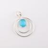 Rare Blue Cat's Eye Gemstone 925 Sterling Silver Jewelry Handmade Pendant 1.65" PP-61-43