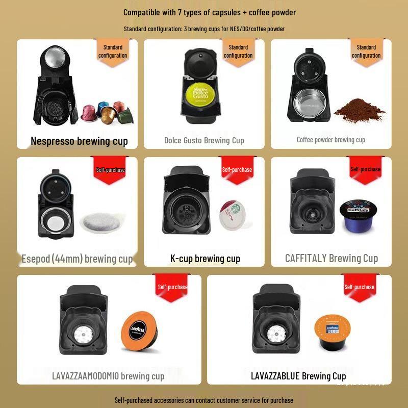 Italienische Kapselkaffeemaschine: Tragbare 19-Bar Espressomaschine für Zuhause und Büro