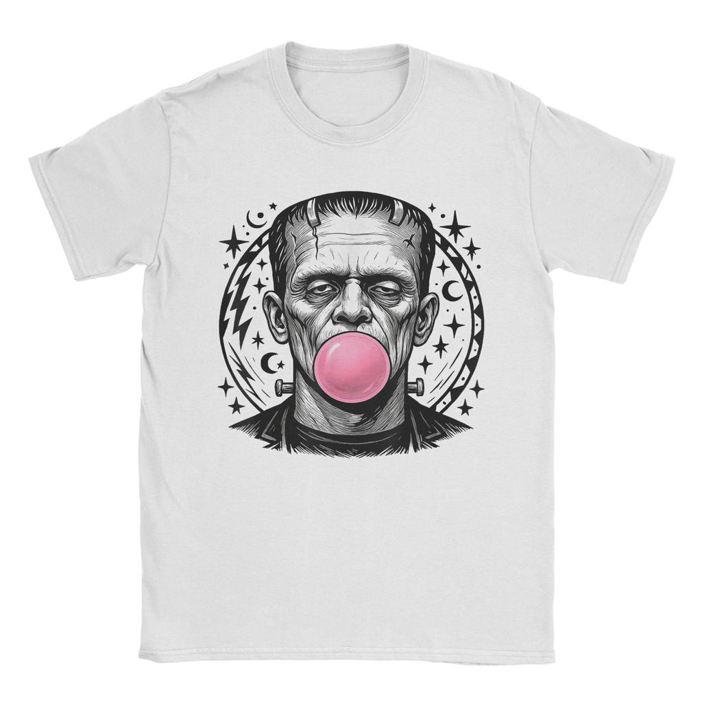 Universal Monsters Frankenstein Big Face T-Shirt Summer  Cotton T Shirts For Couple Popular Custom Tshirt Short Sleeve Top Tees
