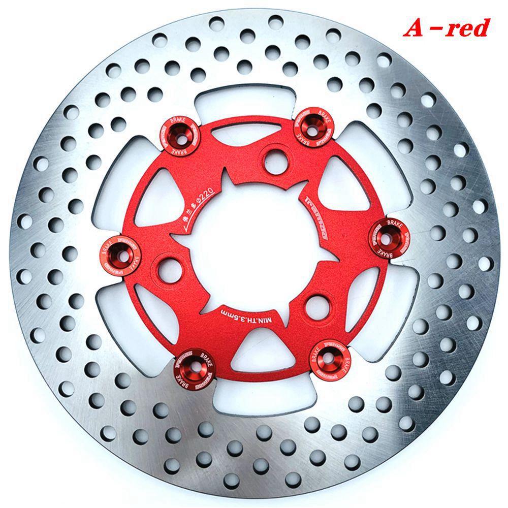 Universal 220*70mm 3 Hole Floating Disc Motorcycle Front Rear Brake Disc For Honda Yamaha RSZ JOG FORCE M3 Niu Scooter Dirt Bike