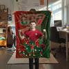 1PC Cristiano Ronaldo Patterned Flannel Blanket Suitable For All Seasons for Home Decor Warmth and Comfort Gifts Holiday Present