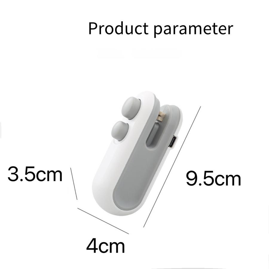 

2 pcs Mini Sealable Bag Sachet Making Machine with Two-Button Operation, Snack Sealer, Moisture-Proof, Prevents Hand Injury 1 PCS білий