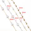 2meters 1meter Stainless Steel Love Heart ABS Pearl Beads Chains for Necklace Bracelet Chain for Jewelry Making DIY Wholesale