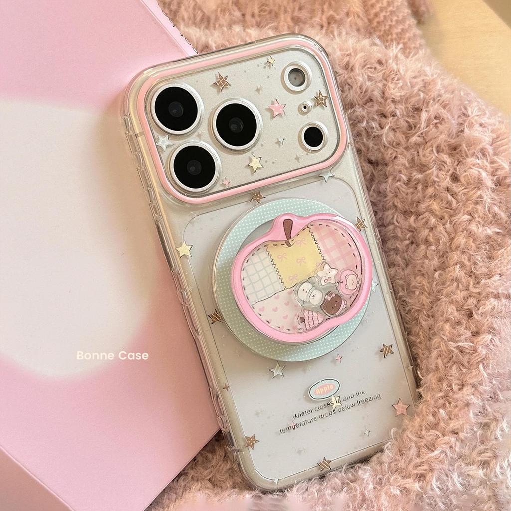 Creative Apple Magnetic Phone Case Compatible with iPhone 16, iPhone 17, and iPhone 17 Pro Max
