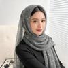 Luxury Shining Sequins Shawl Thin Transparent Breathable Silk Scarf Long Lightweight Head Wrap Party Occasion