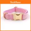 Pet Collar Dog Necklace Nonexpandable With Gold Buckle For Small To Large Dogs