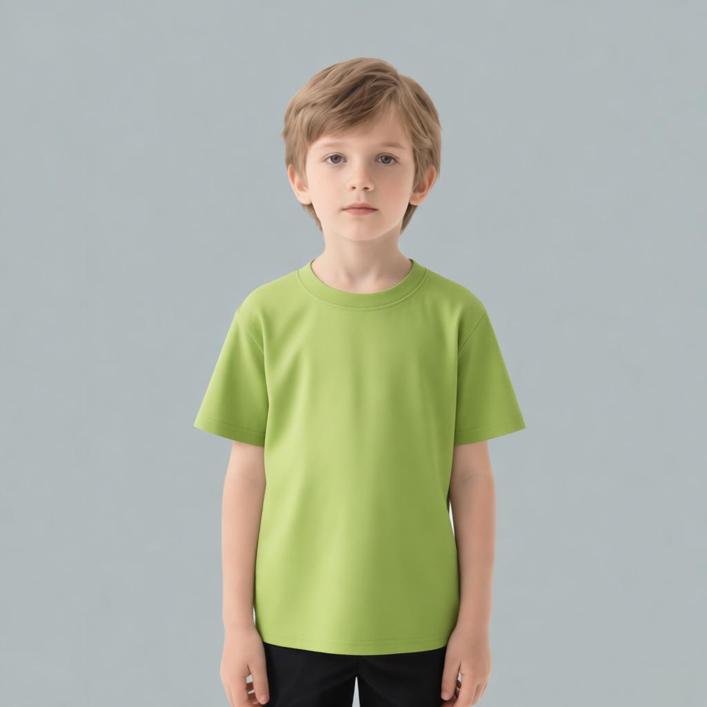 Children's Cotton Short-Sleeve Summer T-Shirt with Printed Design - Ideal for Activities and Class Uniforms