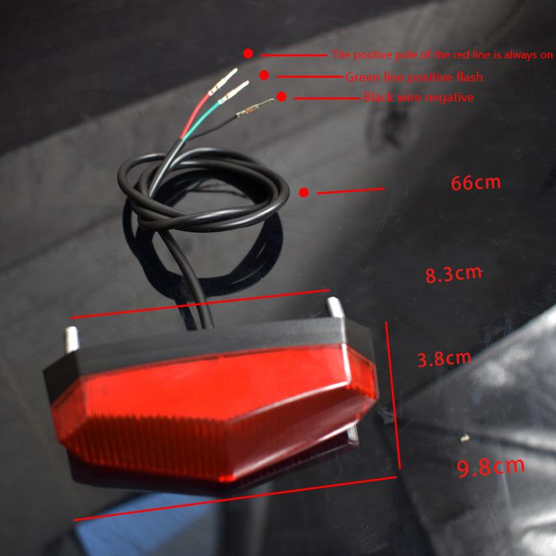 Luci Posteriori per Biciclette Elettriche 12V-80V Lampada Posteriore di Sicurezza a LED per Monopattino Elettrico Ebike Luci Posteriori di Avvertimento Accessori per Biciclette
