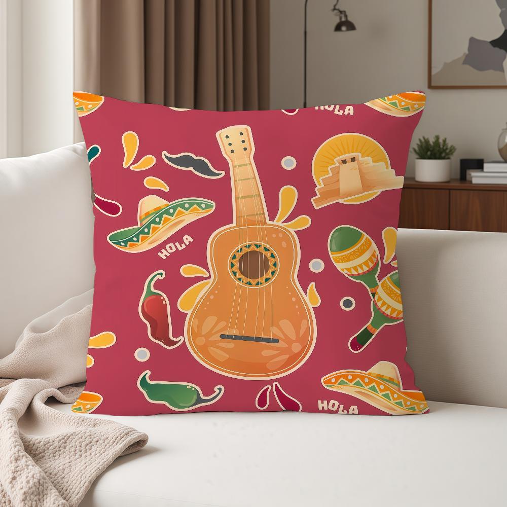 Mexico Style Art Pillow Case Suitable For Bedrooms Living Rooms Cars Home Decoration