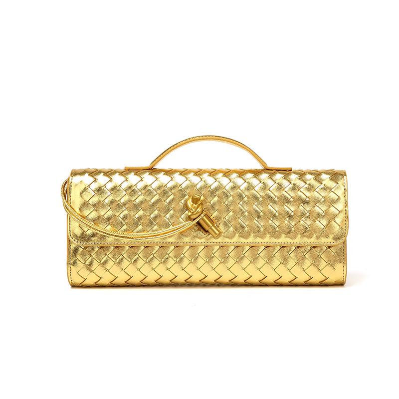 High-End Versatile Woven Baguette Crossbody Tote