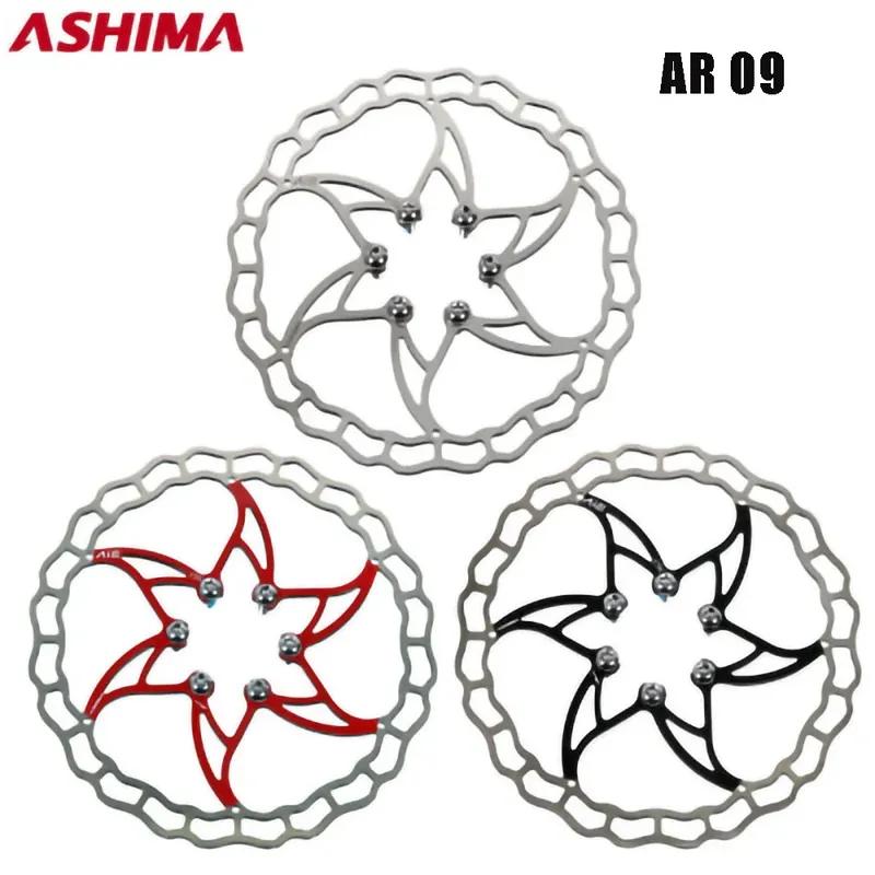 ASHIMA ARO 09 DISC BRAKE MTB MOUNTAIN ROAD BIKE ROTOR Stainless Super Light 140MM 160MM 180MM 203mm 6 Bolts Rotor 160mm silver