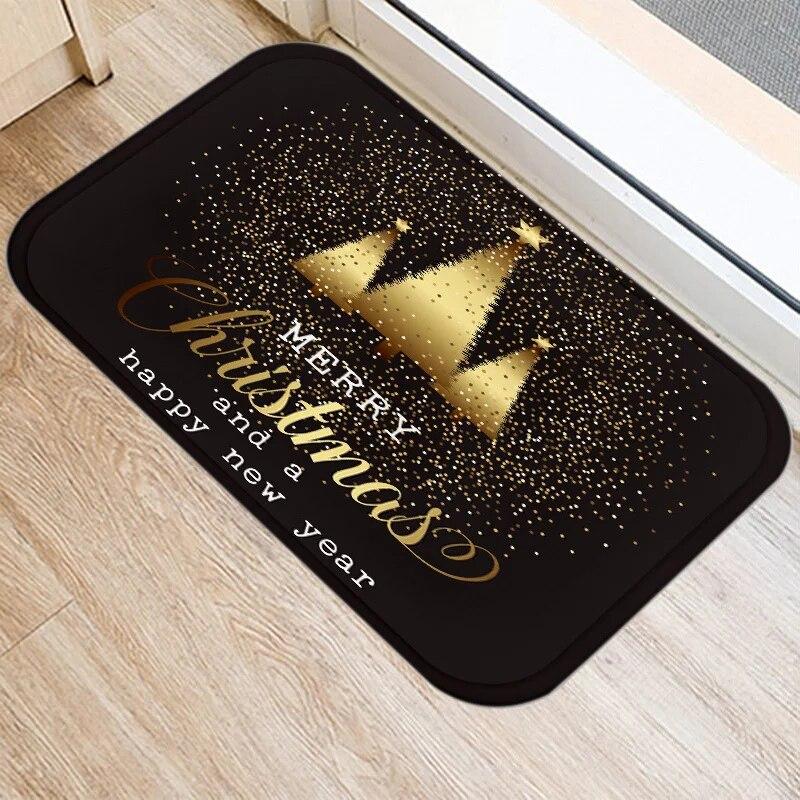 Χαρούμενα Χριστούγεννα και Πρωτοχρονιά διακόσμηση πατάκι πόρτας εισόδου διακόσμηση σπιτιού σαλονιού διάδρομος μπάνιου αντιολισθητικό πατάκι