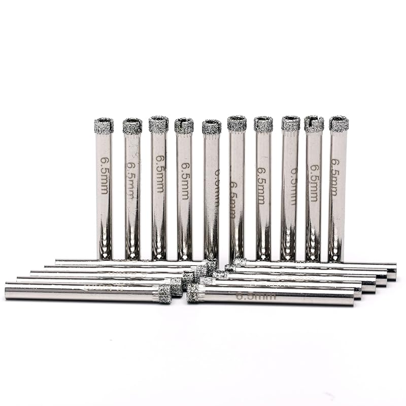 JINGLING 3mm Diamond Drill Bit, 1/8" Diamond Drill Bits, Glass Drill Bit, Coated Hole Saw Core Bit Tools for Stone Tile Pack of 20Pcs