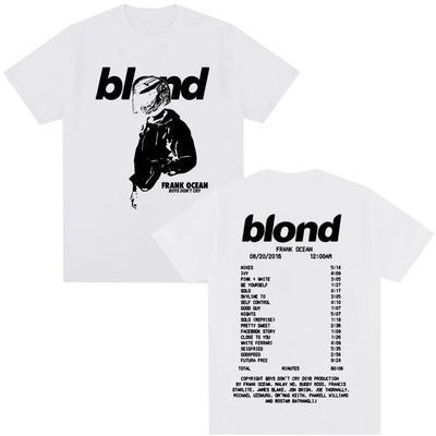 Rapper Frank Missing Graphic T Shirt Hip Hop Ocean Blond Album Summer Tees Y2k Unisex Blond Fashion Casual Tee ONeck Tops