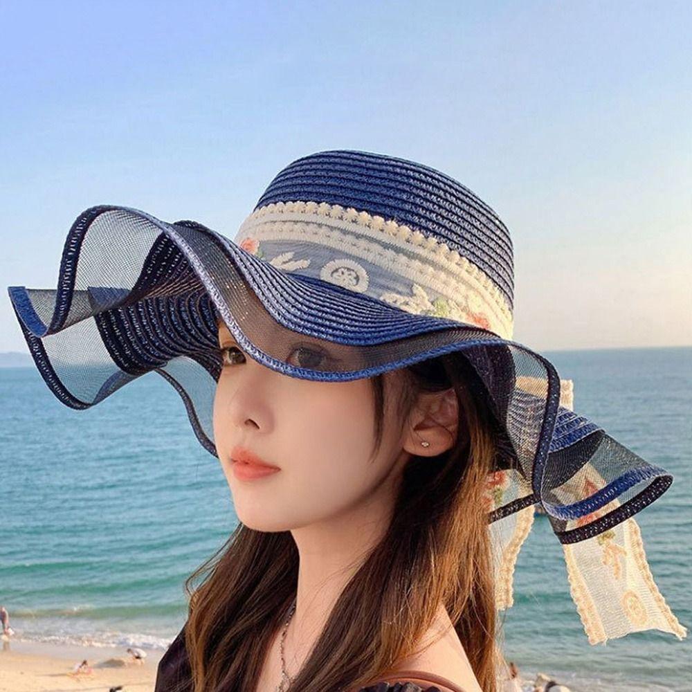 Casual Fisherman Hat UV Protect Sunshade Cap Sweet Women Sun Hat  Summer
