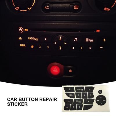 Nálepky na opravu tlačidiel auta CD Rádio Audio Tlačidlo Oprava Dekaly Nálepky Dekorácie Automobilové Príslušenstvo Nové 2024 Pre Renault