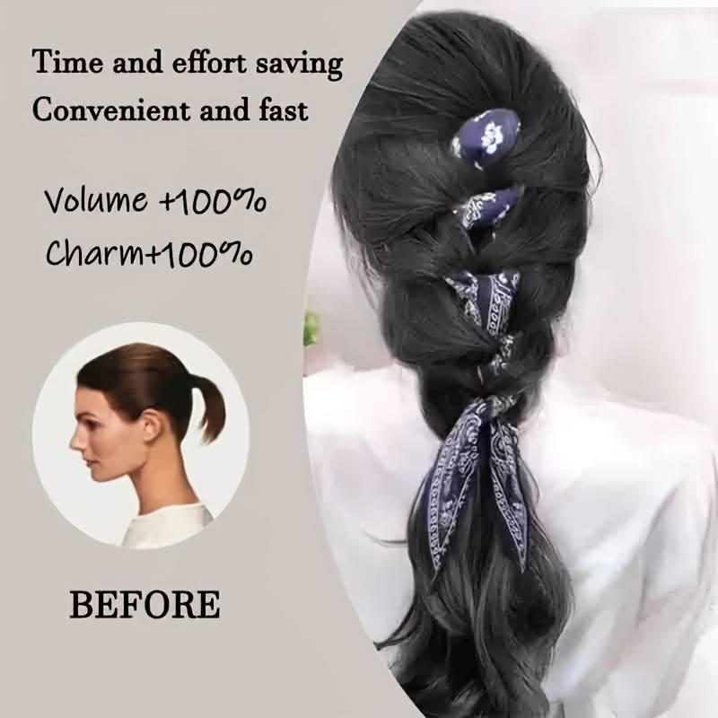 Synthetisches Langes Gewelltes Pferdeschwanz-Haarteil Band-Klammer-Clip Pferdeschwanz für Frauen Hitzebeständiger Pony-Tail-Clip Kunsthaar