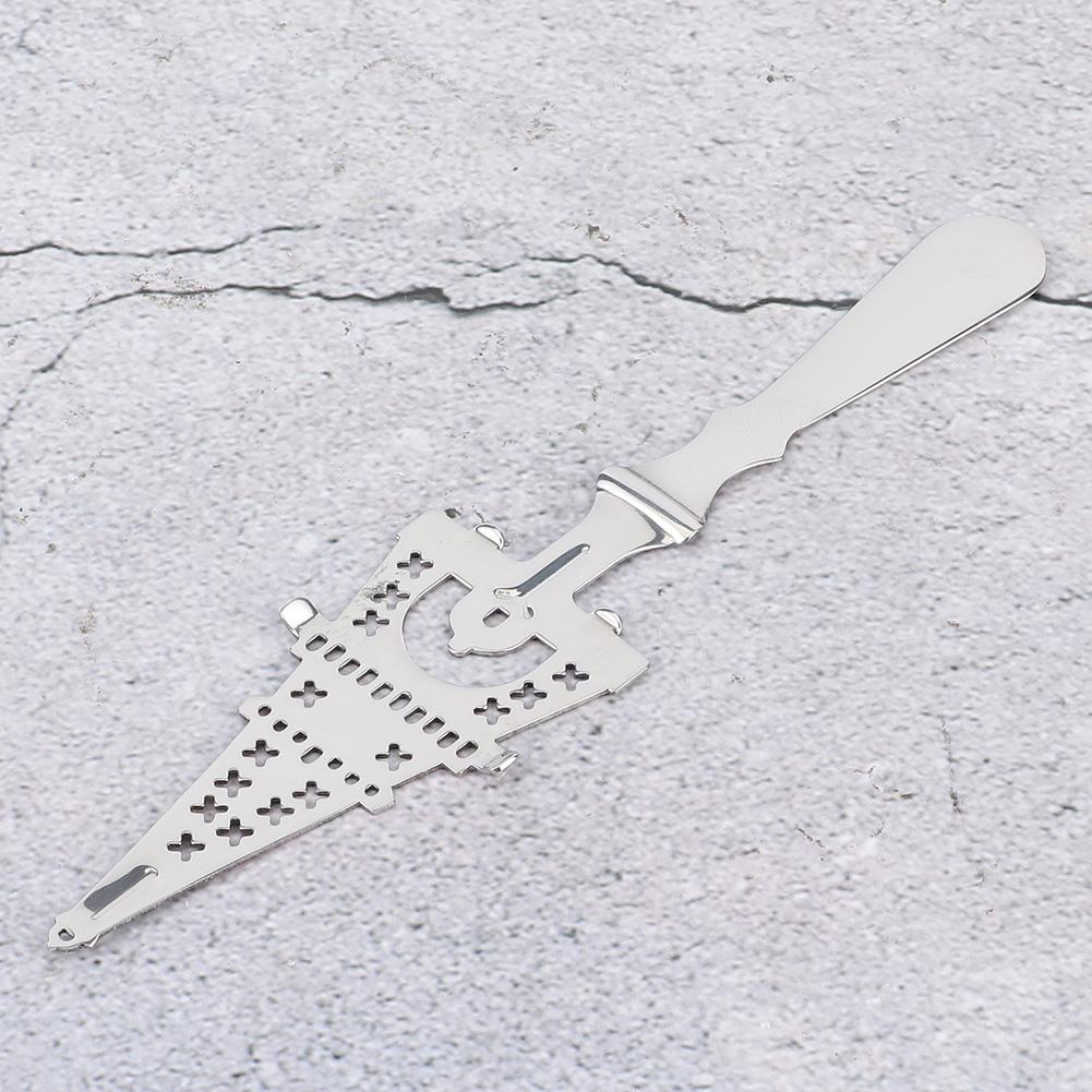 1x 304 Stainless Steel Cocktail Bar Glass Cup Drinking Filter Wormwood Spoon (#2)