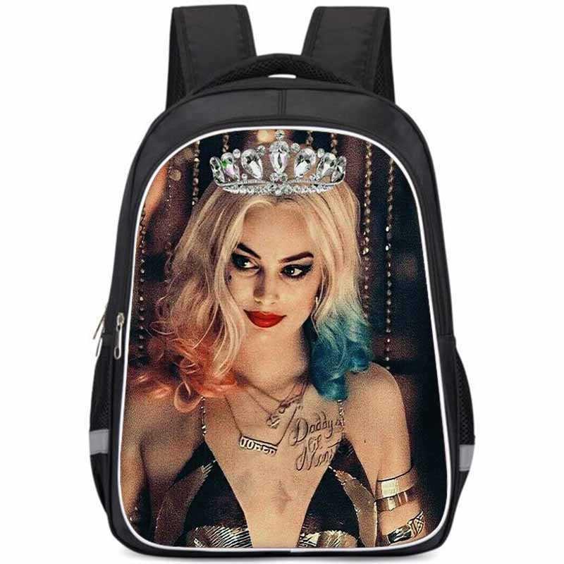 Harley Quinn Large Capacity Lightweight Oxford Fabric School Backpack For Kids