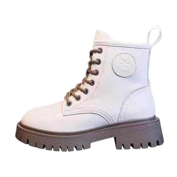 Wear thin short cotton boots 2025 autumn and winter new Martin boots women's velvet warm thickened British wind locomotive boots