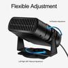 Battery Powered Heater Fast Heating Low Noise Electric Small Space Heater 2xUSB Compact 2 Temperatures for Dorm Home Car