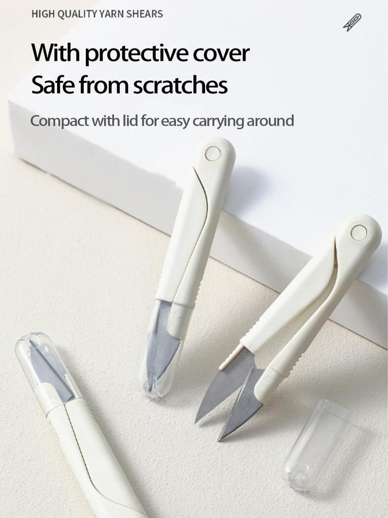 Portable Craft Scissors with Cover for Sewing  Thread Cutting  Tailoring  Fishing Line  and Cross Stitch
