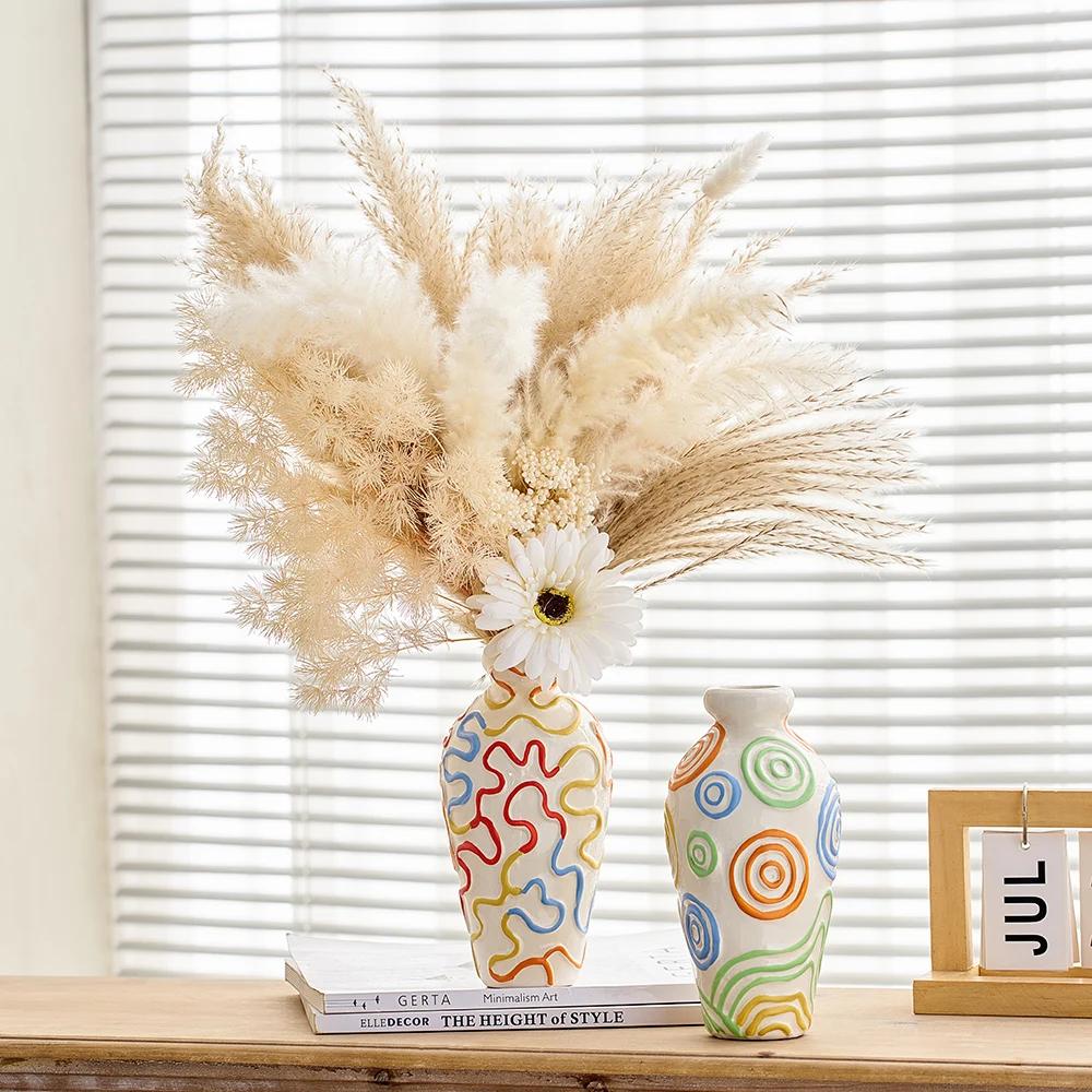 Home Decoration Dopamine Expansion Style Vase Bedroom Ornaments Vase Simple Style