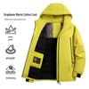 Men's Thickened Graphene-Heated Winter Jacket - Warm, Hooded, Cotton Outerwear for Couples