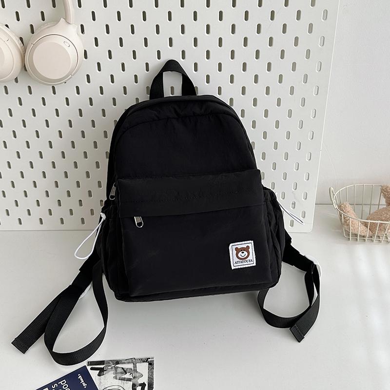 Women Contrast Color Backpack Junior High School Student Travel Small Schoolbag