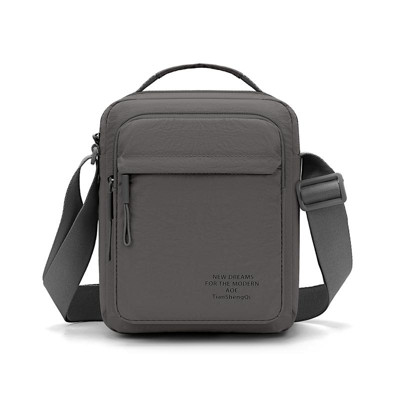 Men's Nylon Crossbody Backpack Fashionable Versatile Summer New Style Waterproof Single Shoulder Sling Bag Simple Design