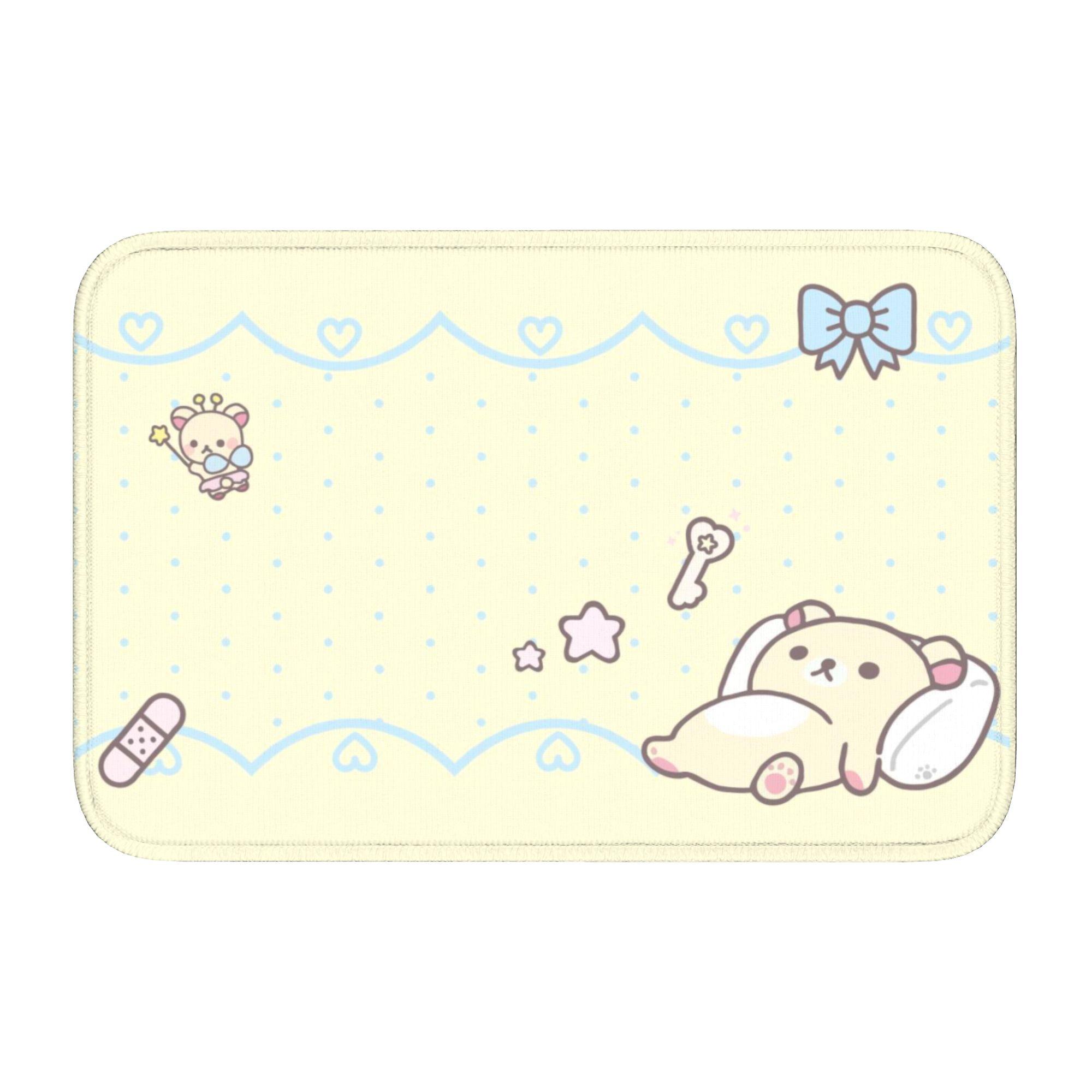 

R-Rilakkumaes Cartoon Doormat Non-Slip Bath Kitchen Welcome Mat Toilet Door Floor Entrance Carpet Rug Footpad 60cm x 90cm