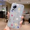 Clear Case For Xiaomi 13 Lite Shockproof Cover Cartoon Cute Cat Soft Silicone Fundas For Xiaomi 13T 14T 15T Pro Transparent Bags