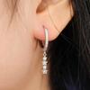 Punk Sterling Silver Star Stud Earring Rhinestone Glitter Circle Gold Color Earrings for Women Stylish Earrings 2025 Wholesale