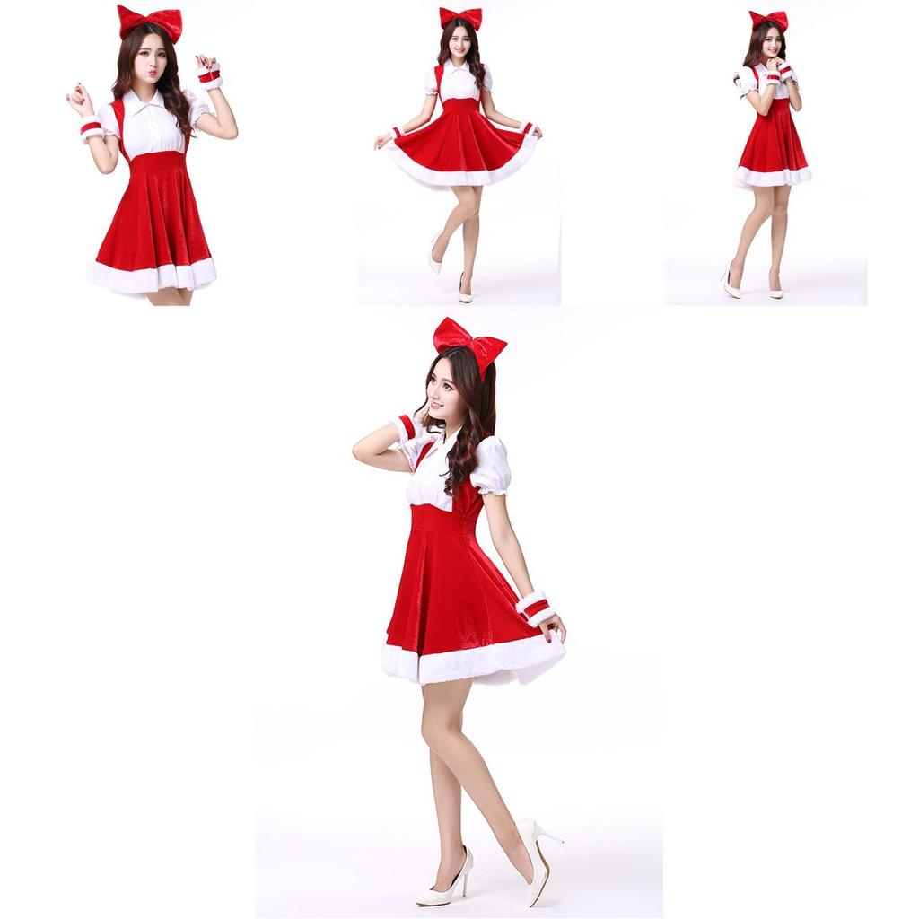 Women Deluxe Mrs Santa Claus Christmas Fancy Dress Costume For Festive Celebrations