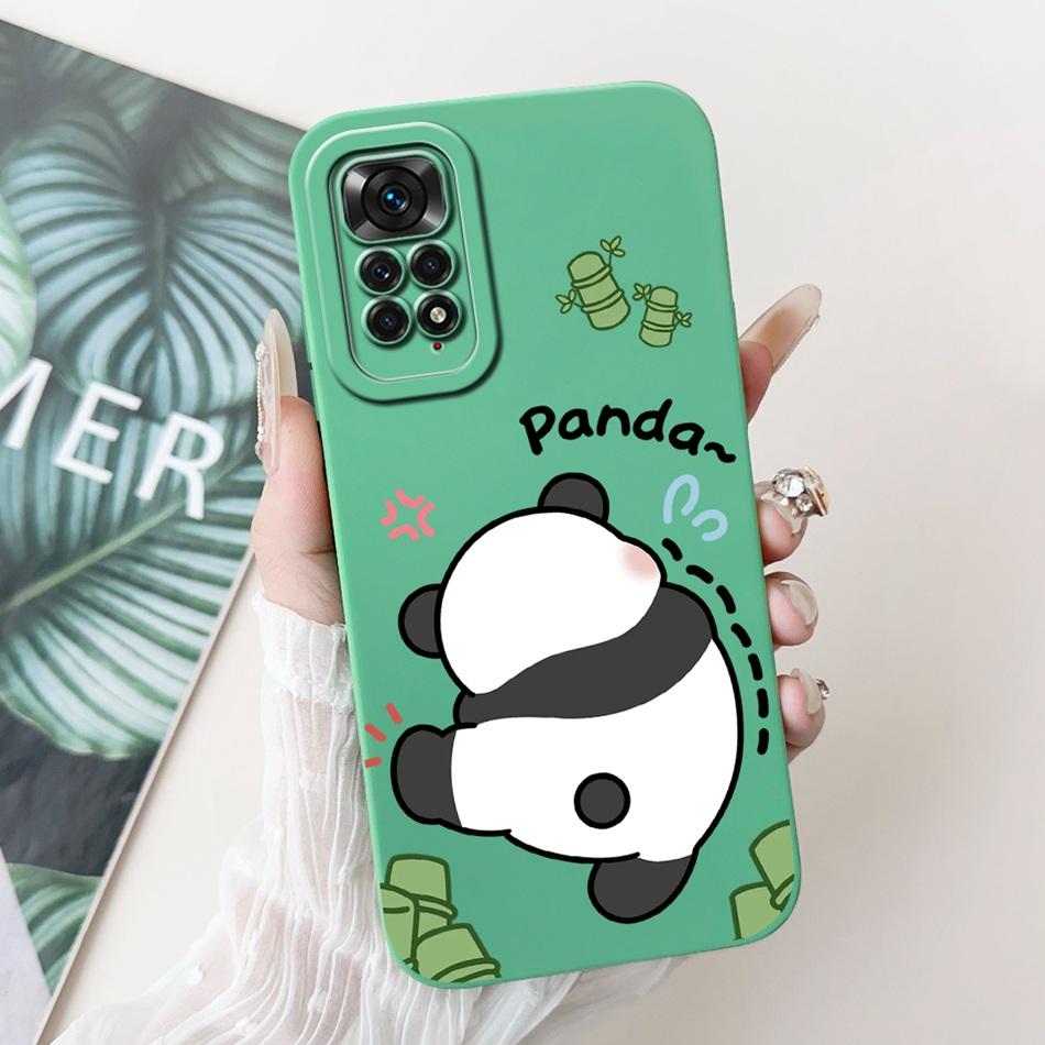 

For Xiaomi Redmi Note 11 11s 4G Case Redmi Note 11 Pro 4G Global Cute Panda Rabbit Cartoon Soft Silicone Lens Protective Bumper Redmi Note 11 4G
