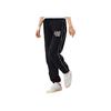 Li Ning Sports Lifestyle Series Solid Color Letter Embroidery Loose Sports Pants Women Pants Black AKLSA40-1
