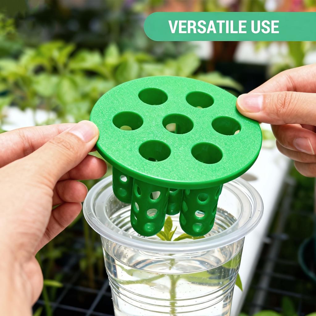2PC Garden Nursery Pot 7-Hole Garlic Scallion Hydroponic Planters 3D Printed Hydroponic Mold for Flower Vegetable Home Gardening