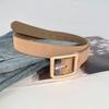 Frosted Suede Leather, Genuine Leather Women'S Belt, Cowhide Retro Simple With Casual Pants, Jeans Belt 2.3