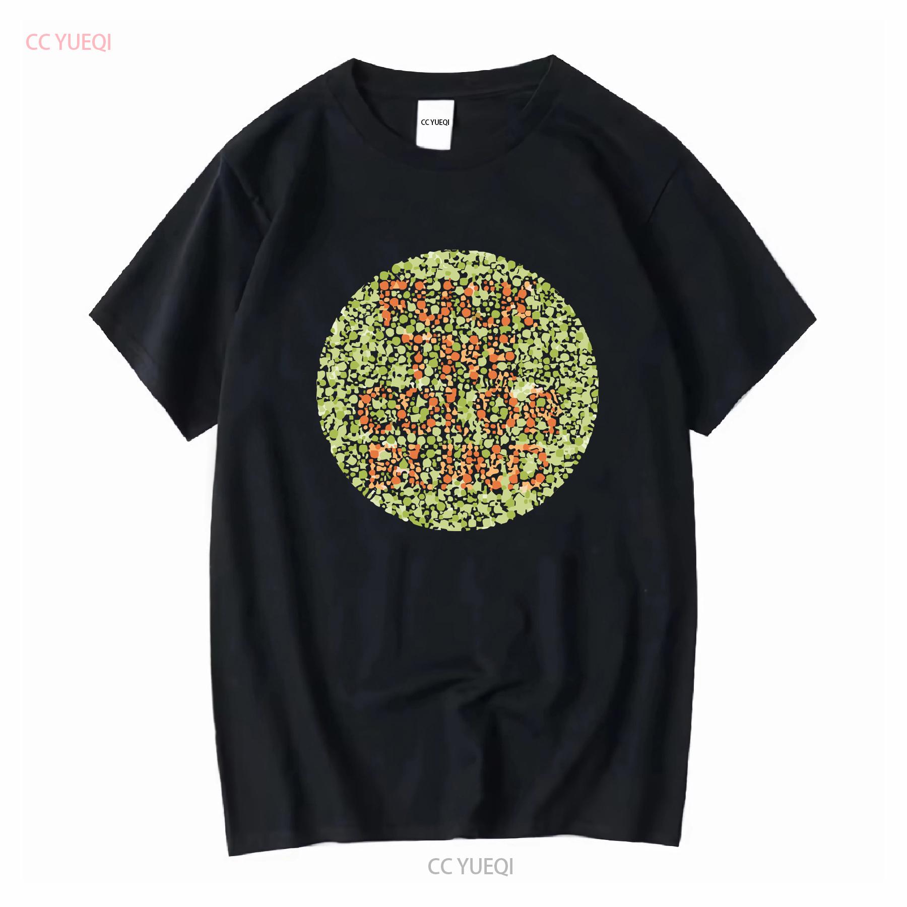 

F The Color Blind T Shirt colour tee colorblind funny joke top gift for him novelty long or short sleeves vintage Washed S