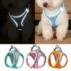 Reflective Breathable Adjustable Pet Harness Vest and Leash Set for Small Medium Dogs Cats Outdoor Walking