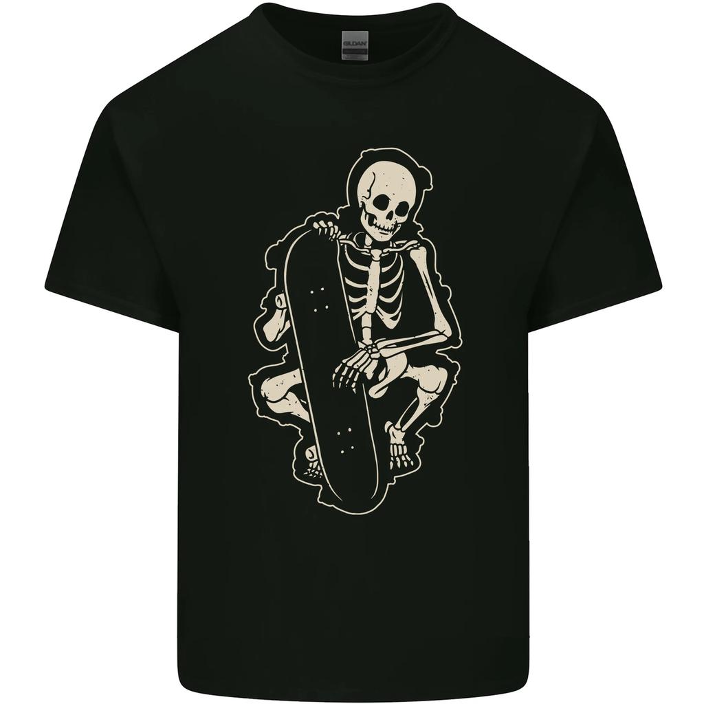 Skater Skeleton Skateboard Skateboarding Kids T-Shirt Childrens