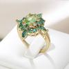Elegant Newly Colorful Green Cubic Zirconia Rings for Women Special-interested Wedding Party Gorgeous Accessories Female Jewelry