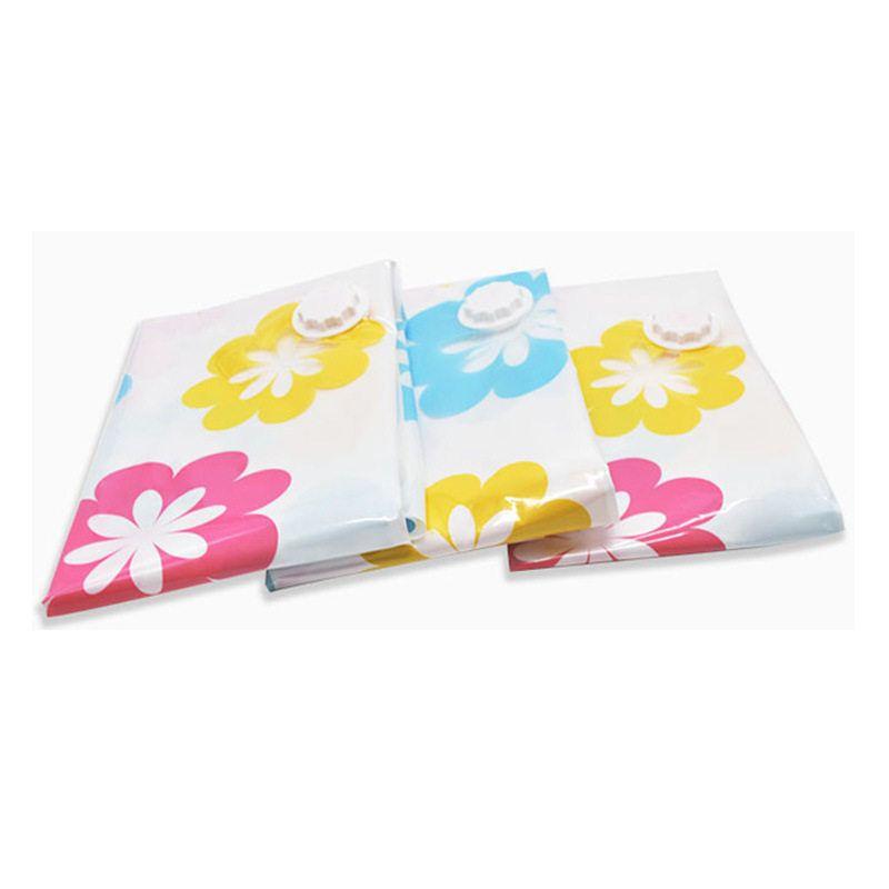 Vacuum Compression Bag, Vacuum Storage Bag, Clothes, Quilts, Travel Organization, Compression Storage Bag, Large Size Sunflower Hand Pump White